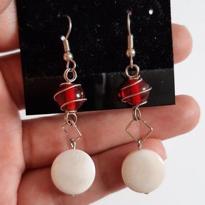 Red Dangle Earrings